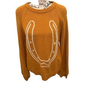 Wrangler Mustard Horseshoe Sweater